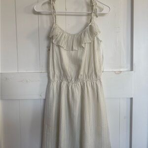 Gianni Bini Cream Dress with Black Polka Dots